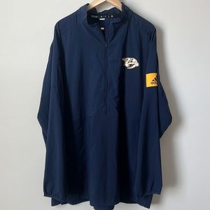 NHL Nashville Predators Adidas Game Mode Long Sleeve 1/4 Zip Pullover